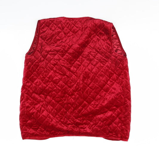 Claire Neuville Womens Red   Gilet Jacket Size 12