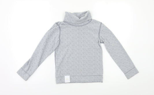 Wed'ze Girls Grey Geometric  Pullover Jumper Size 5-6 Years