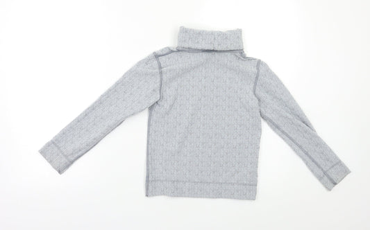 Wed'ze Girls Grey Geometric  Pullover Jumper Size 5-6 Years