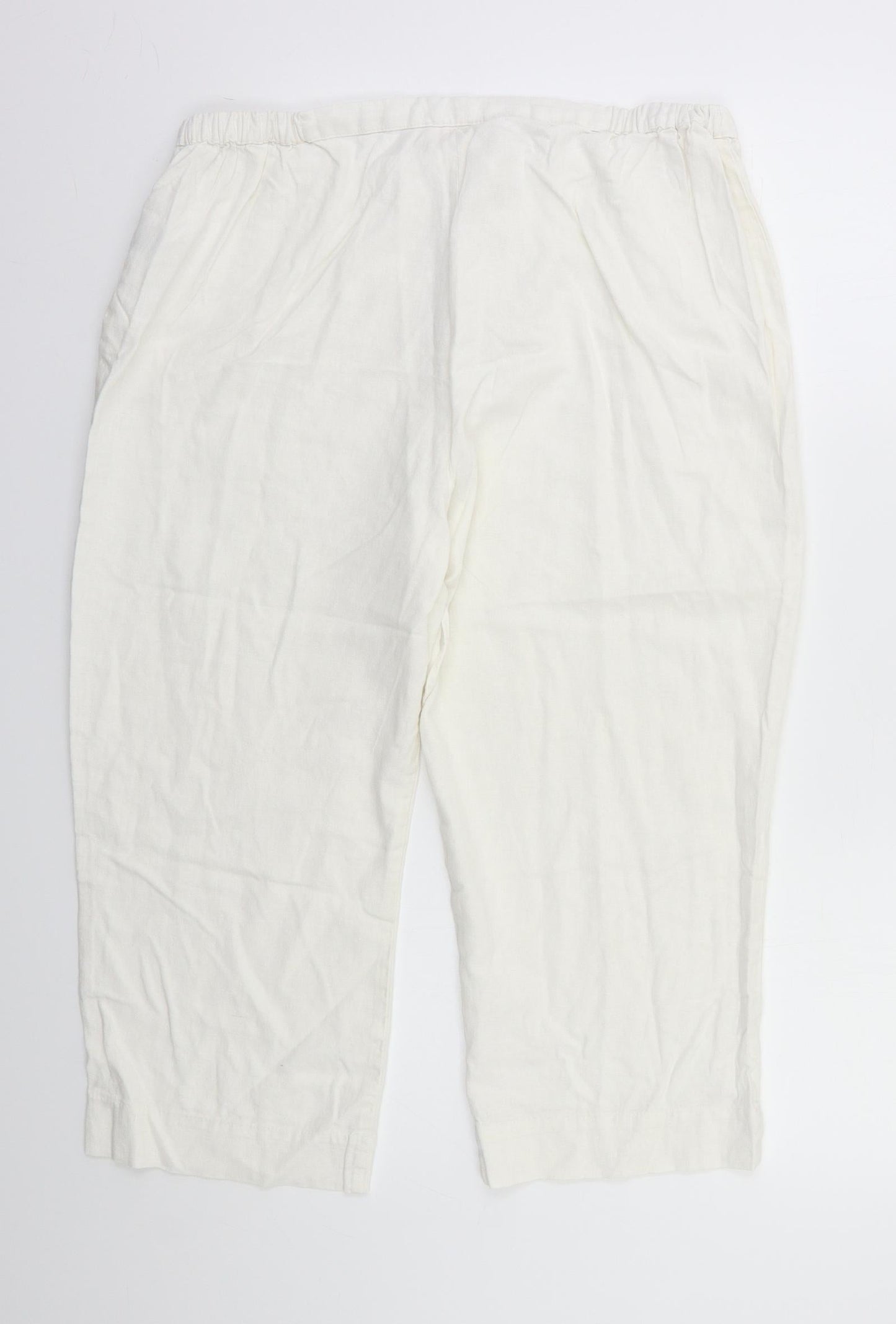 Victoria Jayne Womens White   Capri Trousers Size 14 L20 in