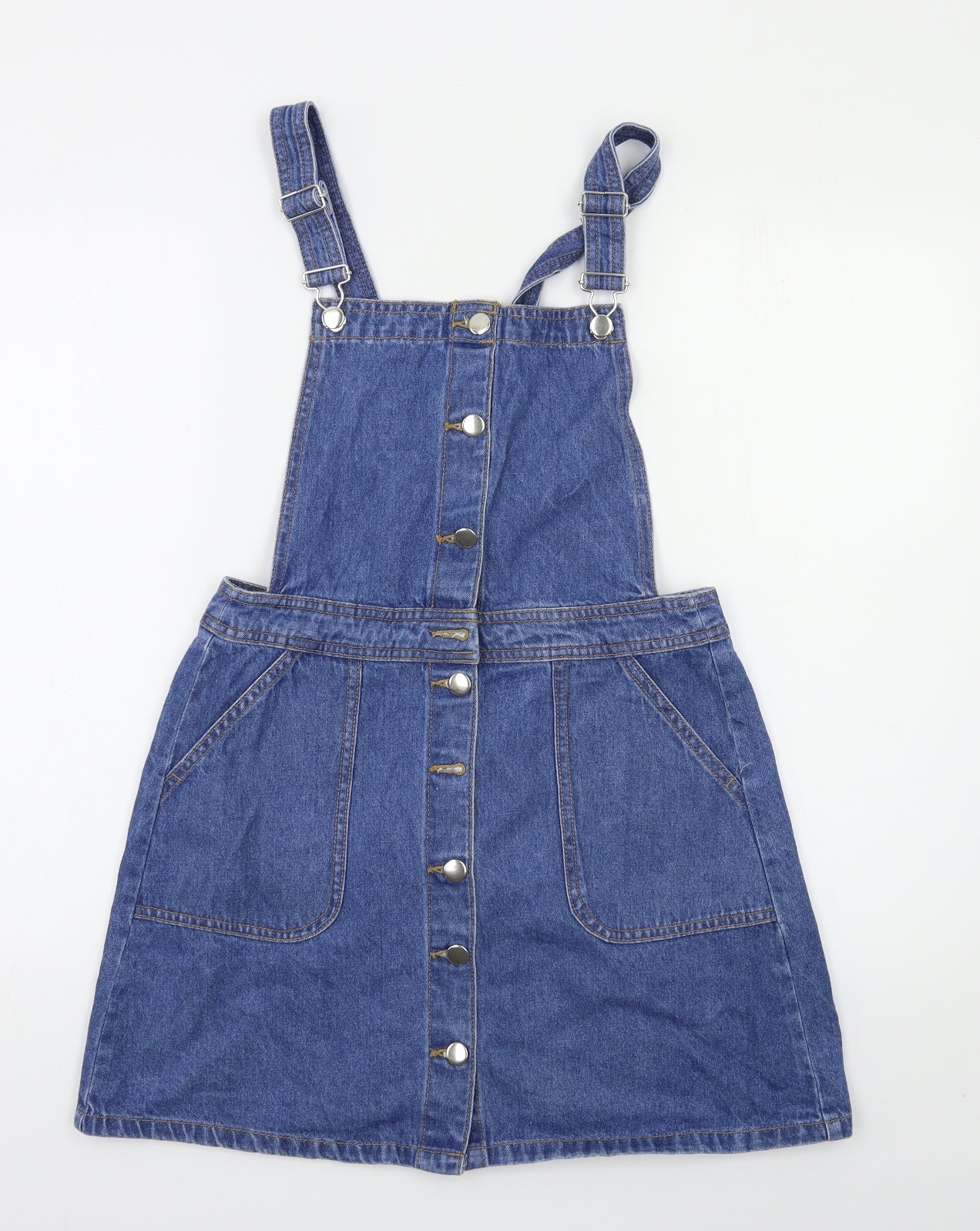 Preworn Womens Blue   Pinafore/Dungaree Dress  Size S