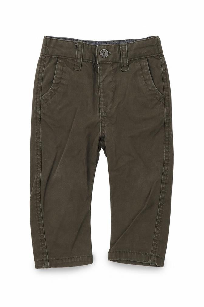 Front view of Matalan Baby Grey Cargo Jeans, size 6-9, Months