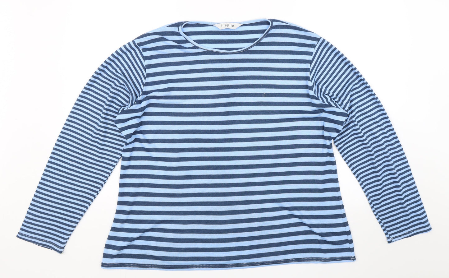 Inspire Womens Blue Striped  Pullover Jumper Size 18