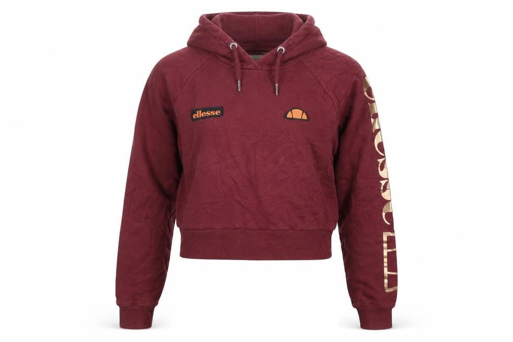 Womens UK 6 Regular ellesse Red Pullover Hoodie