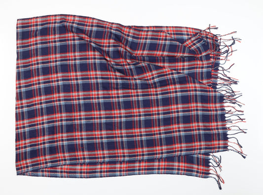 Atmosphere Unisex Blue Plaid   Scarf