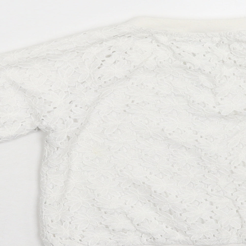 TU Girls White Floral  Jacket  Size 4-5 Years