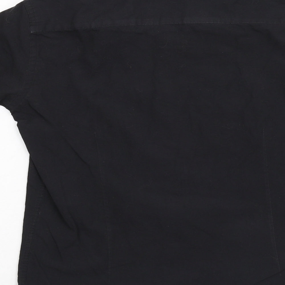 Taylor & Wright Mens Black    Button-Up Size 15