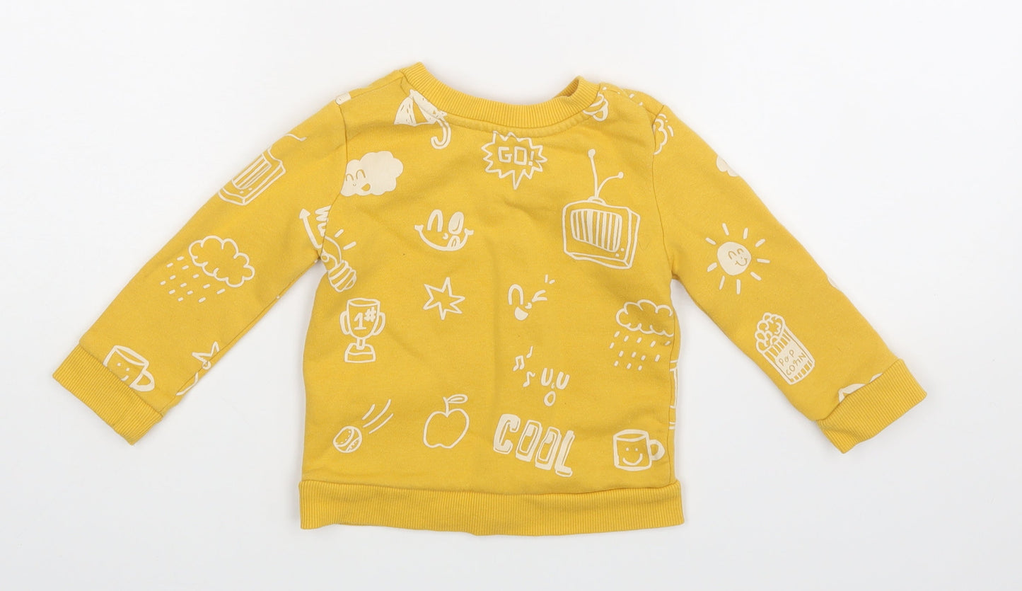 Primark Baby Yellow   Pullover Jumper Size 12-18 Months