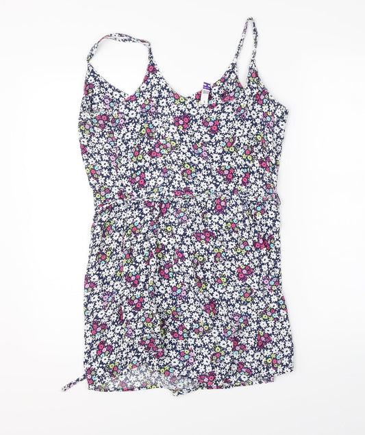 Henry Holland Womens White Floral  Playsuit One-Piece Size 8