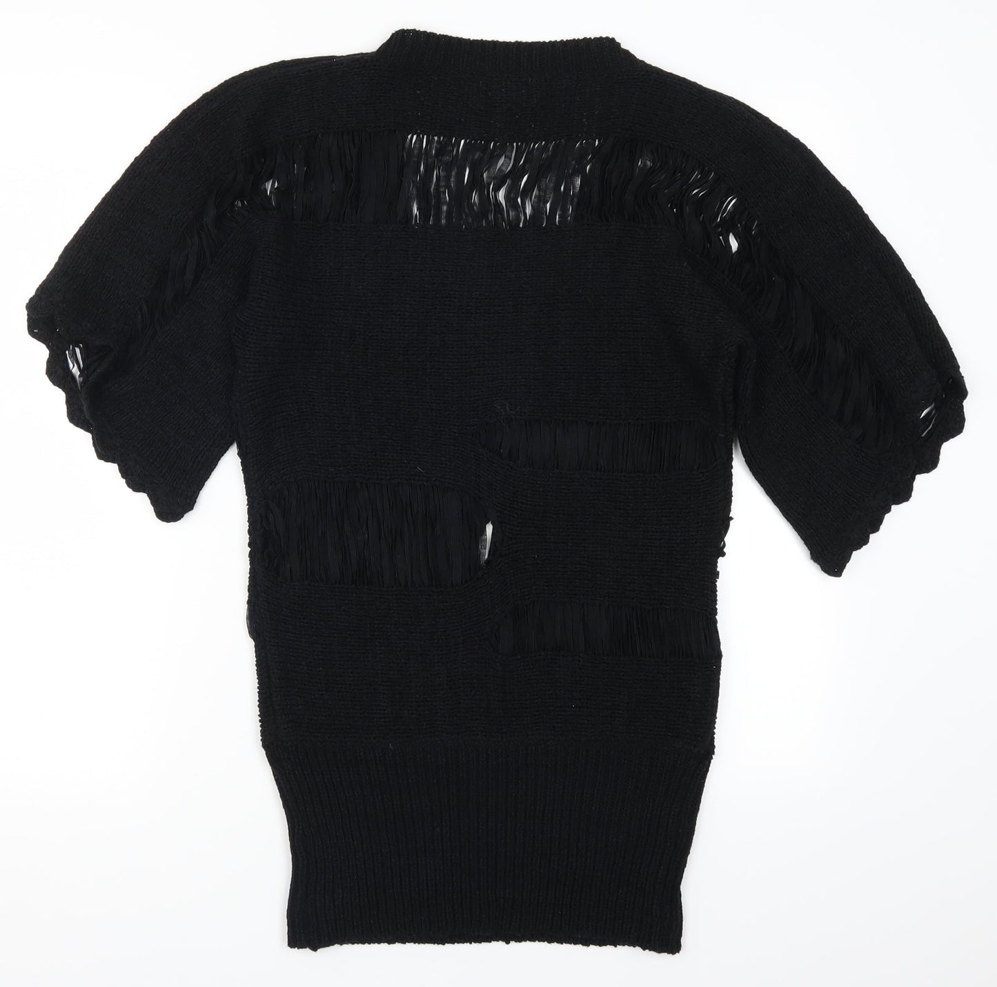 Amy's Paris Womens Black  Knit Pullover Jumper Size S