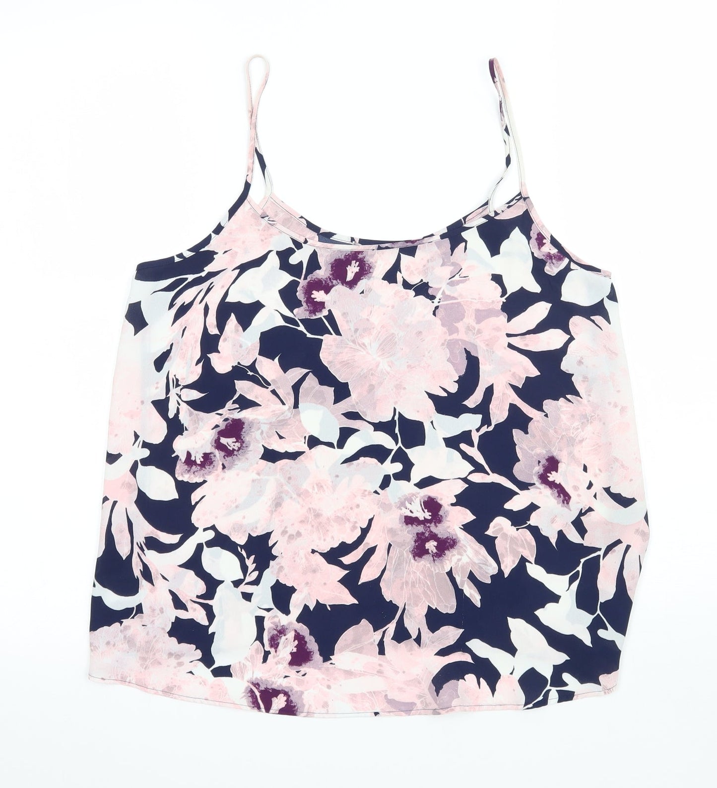 Matalan Womens Pink Floral Jersey Basic Tank Size 10