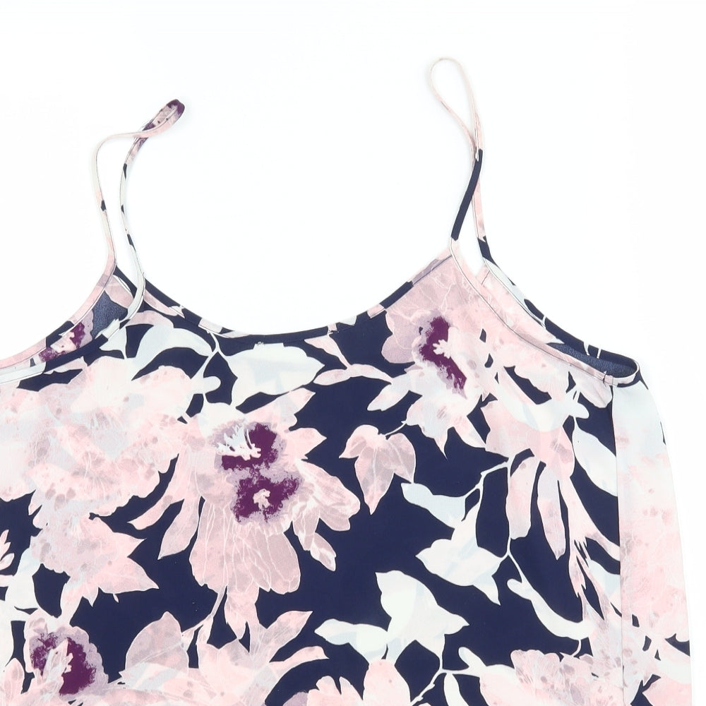 Matalan Womens Pink Floral Jersey Basic Tank Size 10
