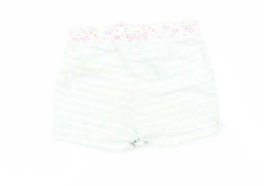 Matalan Girls Green Striped Jersey  Pyjama Pants Size 3-4 Years