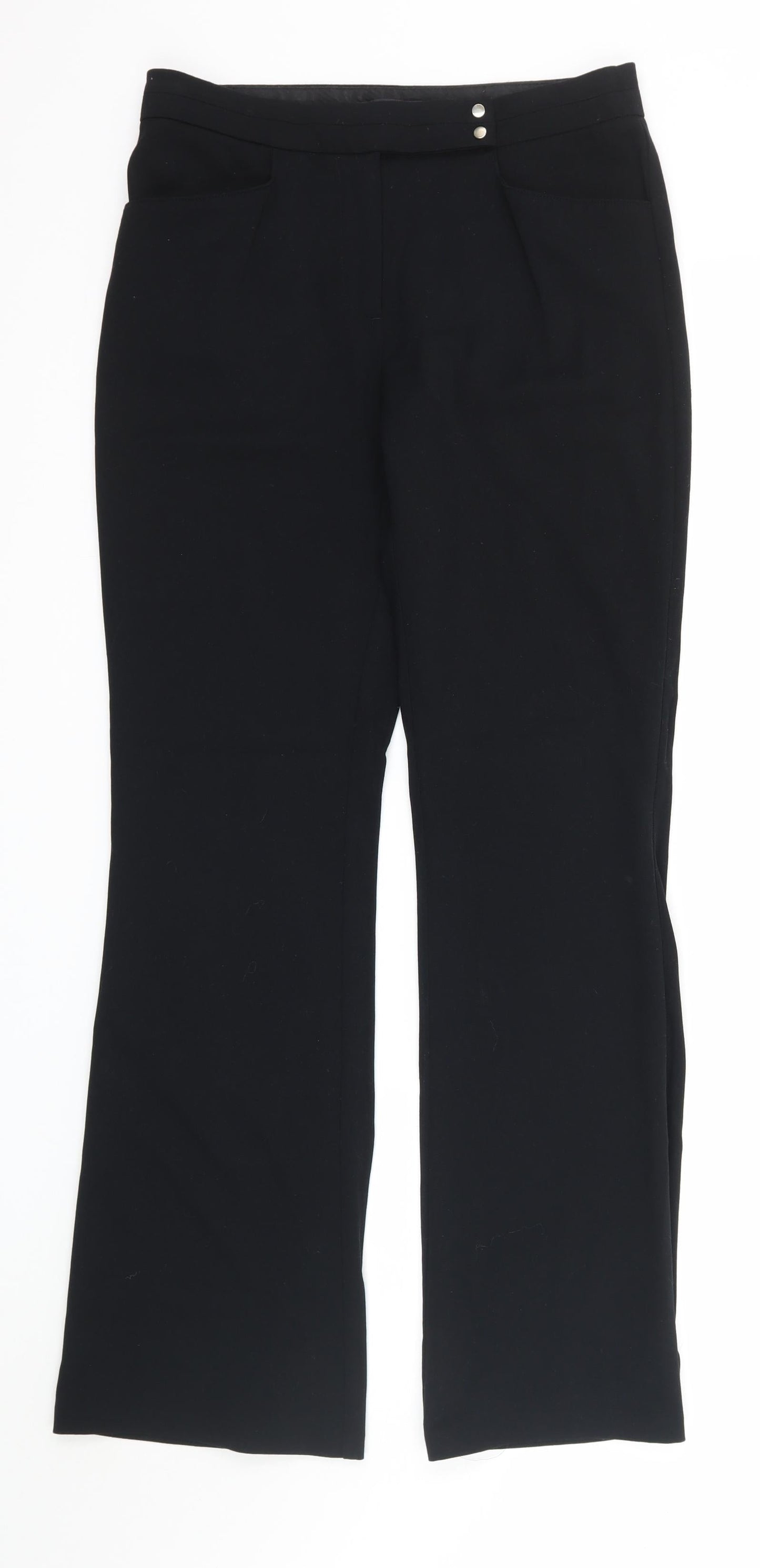 M&S Womens Black   Trousers  Size 8 L30 in