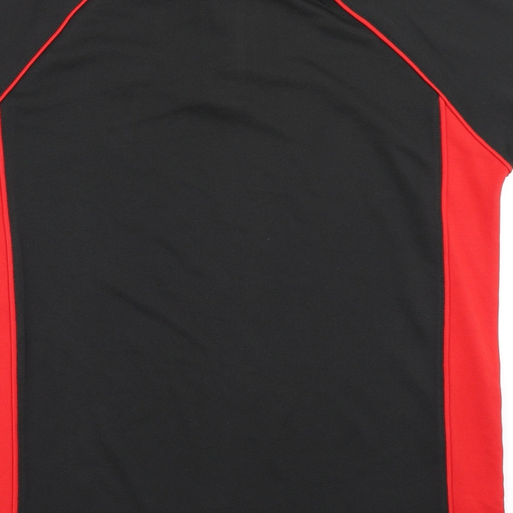 Finden Hales Mens Black Colourblock   Polo Size S