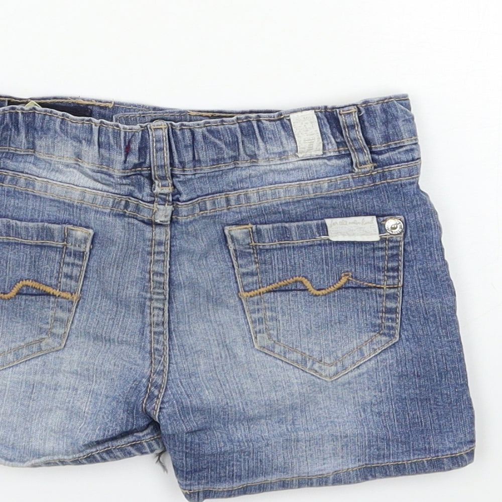 Preworn Girls Blue  Denim Cut-Off Shorts Size 3 Years