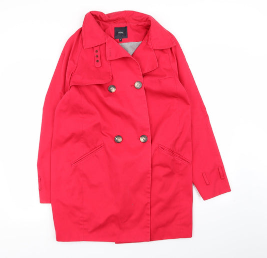 NEXT Womens Pink   Overcoat Coat Size 10