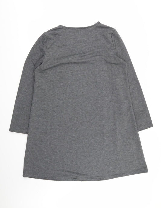 zanza Womens Grey   T-Shirt Dress  Size XL