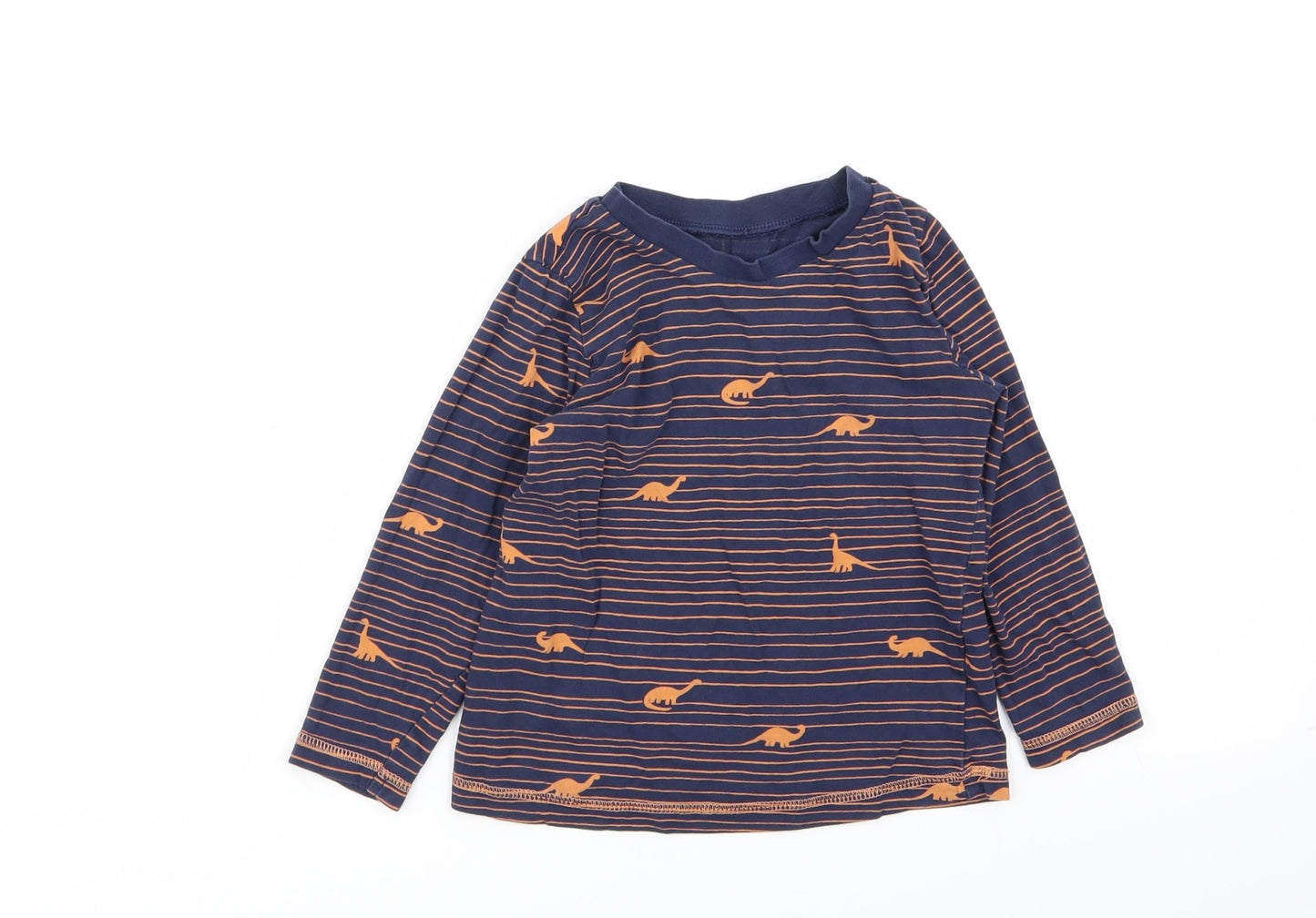 Asda George Boys Multicoloured Striped  Basic T-Shirt Size 3-4 Years
