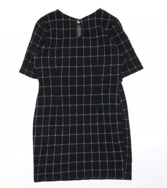 Select Womens Black Check  A-Line  Size 14