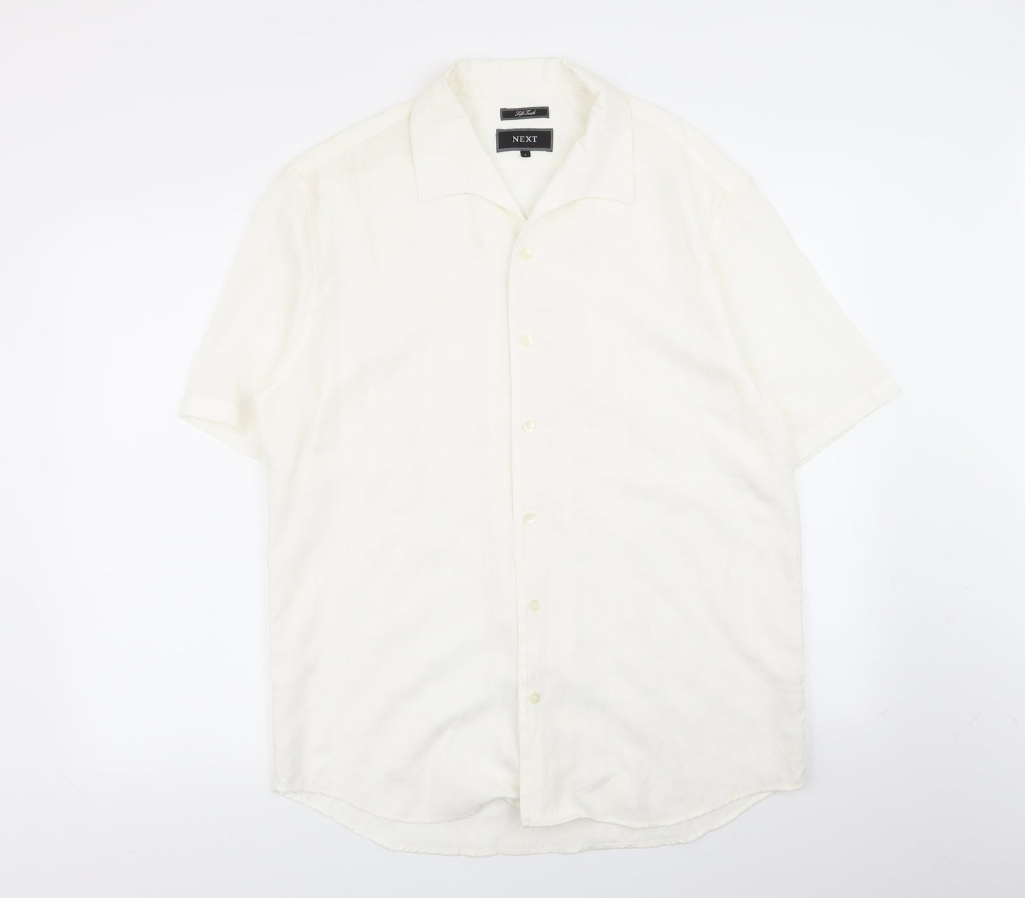 NEXT Mens White    Button-Up Size L
