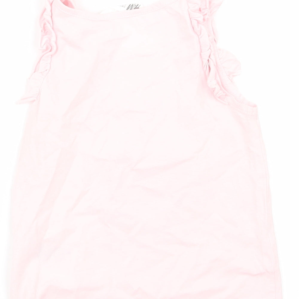 H&M Girls Pink   Basic Tank Size 3-4 Years