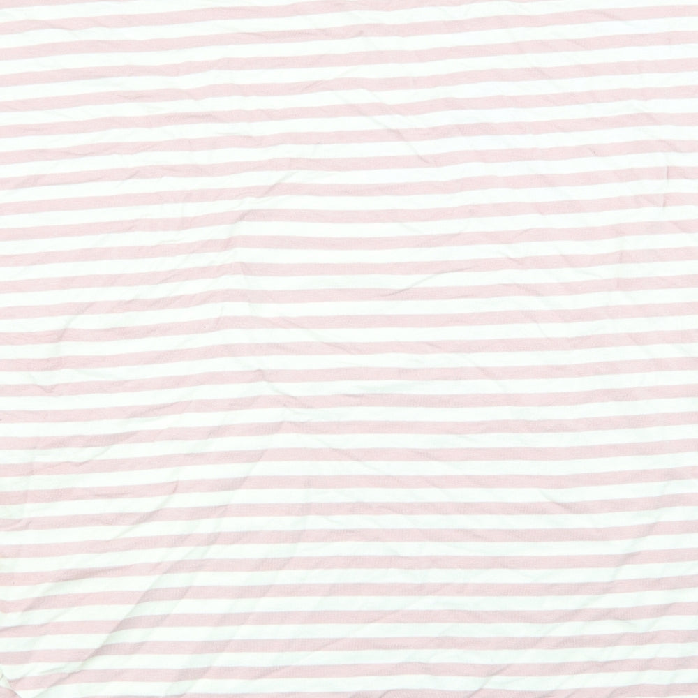 must of lovers Womens Multicoloured Striped  Basic T-Shirt Size L