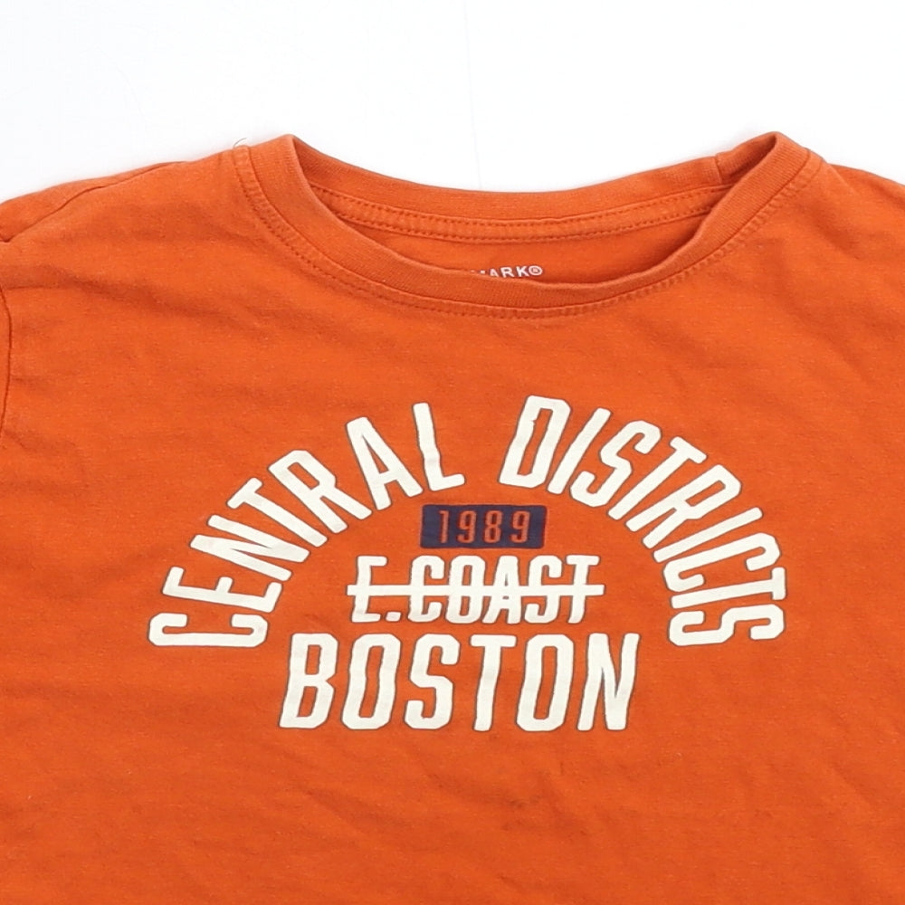 Primark Boys Orange   Basic T-Shirt Size 5-6 Years