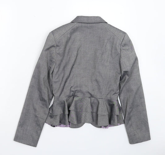 New Look Womens Grey   Jacket Suit Jacket Size 10