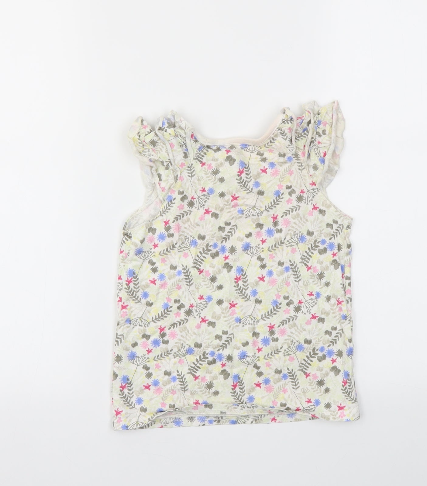 George Girls Multicoloured Floral  Basic T-Shirt Size 5-6 Years
