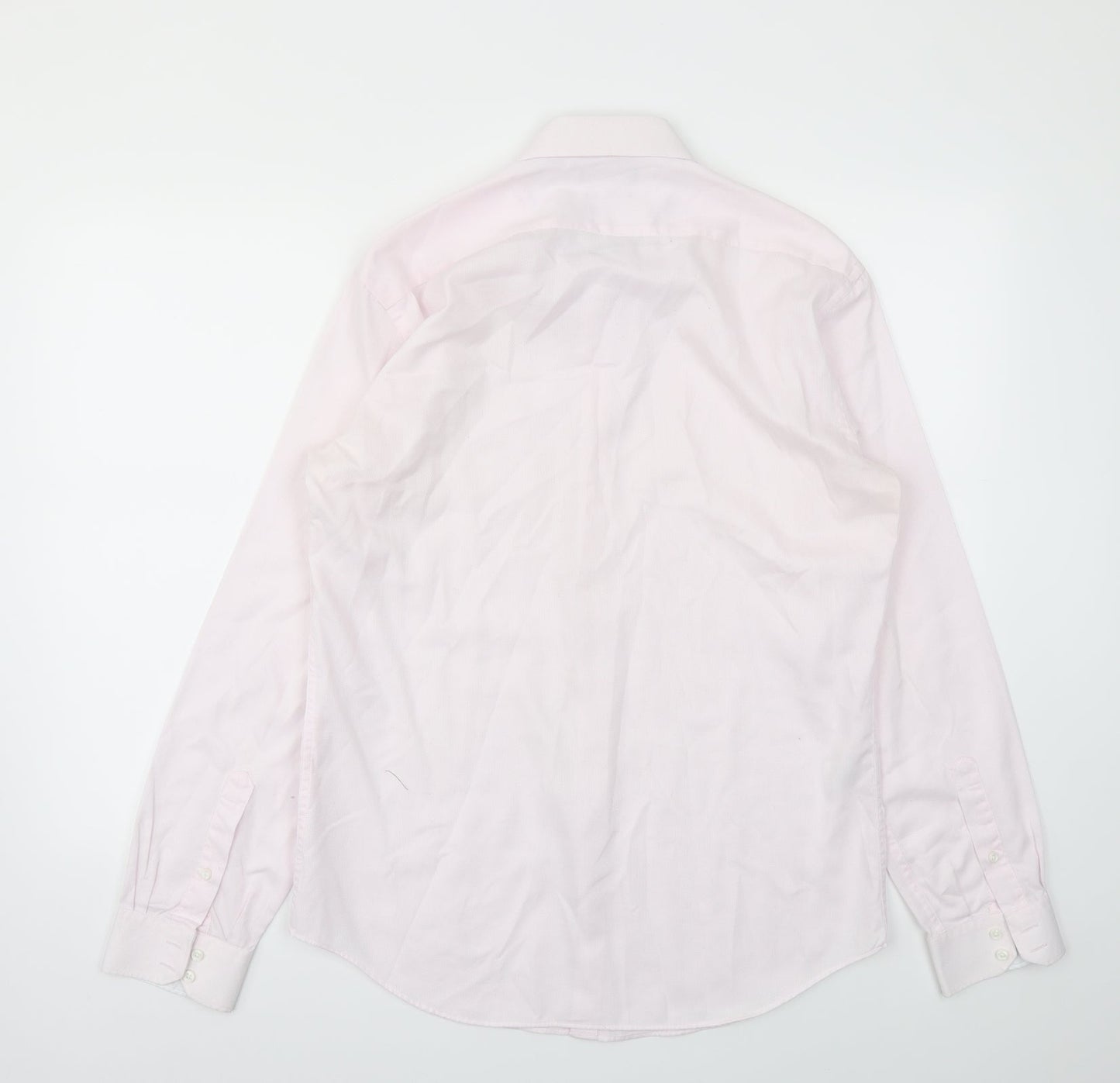 M&S Mens Pink    Button-Up Size 15.5