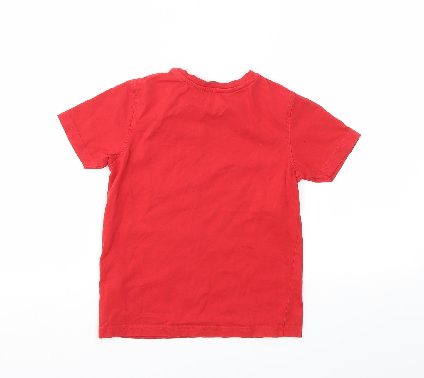 George Boys Red   Basic T-Shirt Size 5-6 Years