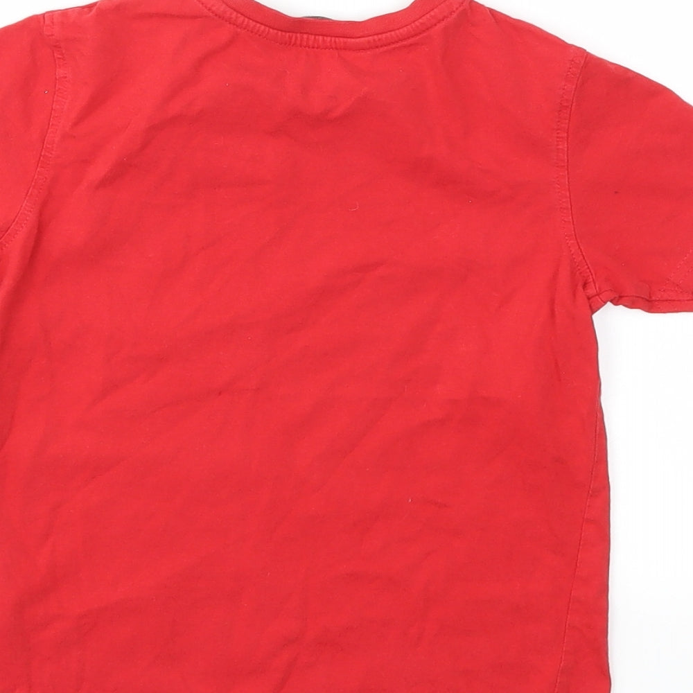 George Boys Red   Basic T-Shirt Size 5-6 Years