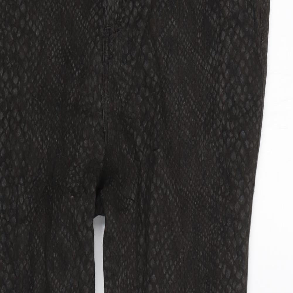 DPM  Womens Black Animal Print Denim Skinny Jeans Size 32 L29 in - Snake Print