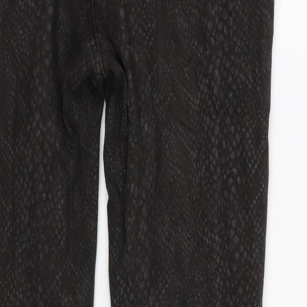 DPM  Womens Black Animal Print Denim Skinny Jeans Size 32 L29 in - Snake Print