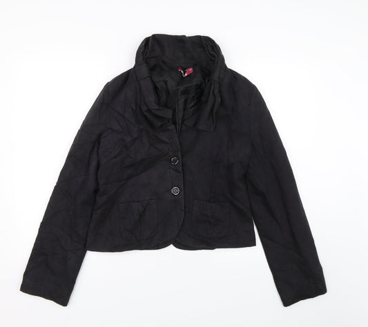 Ruby Patootie Womens Black   Overcoat Coat Size M