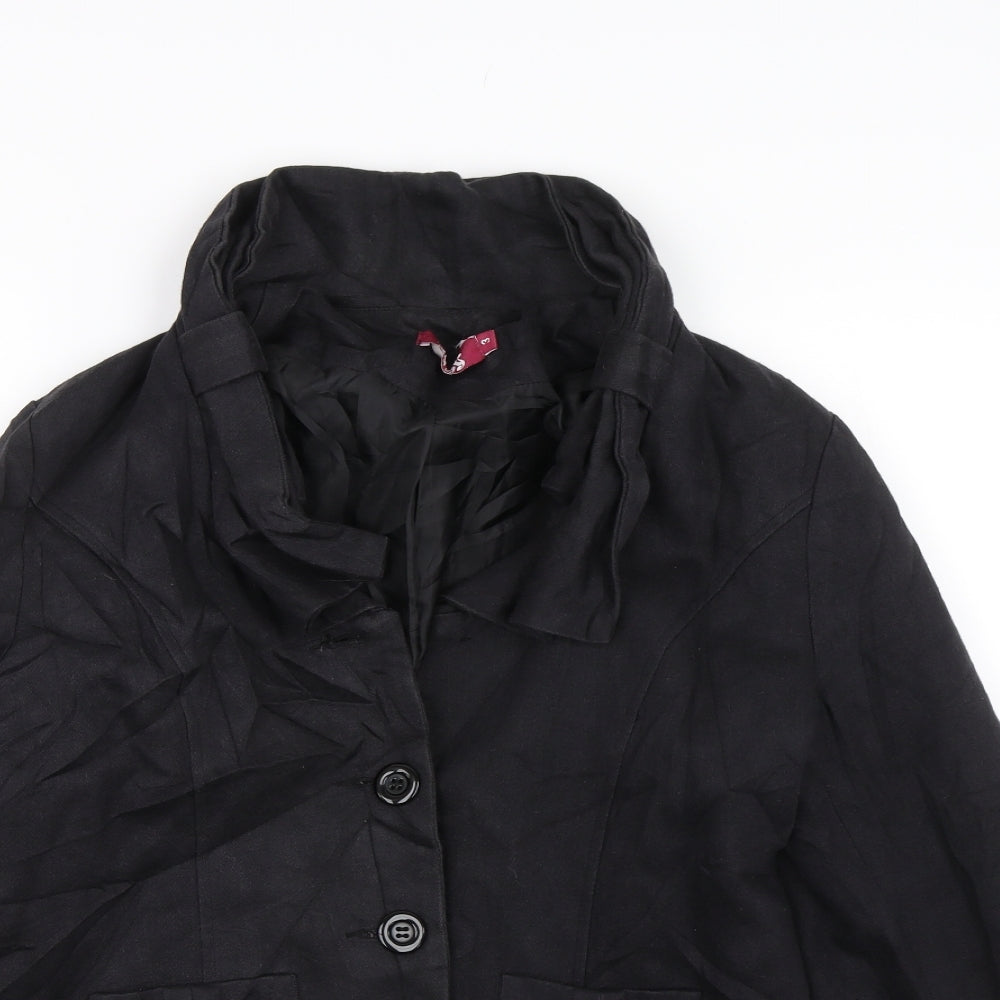 Ruby Patootie Womens Black   Overcoat Coat Size M