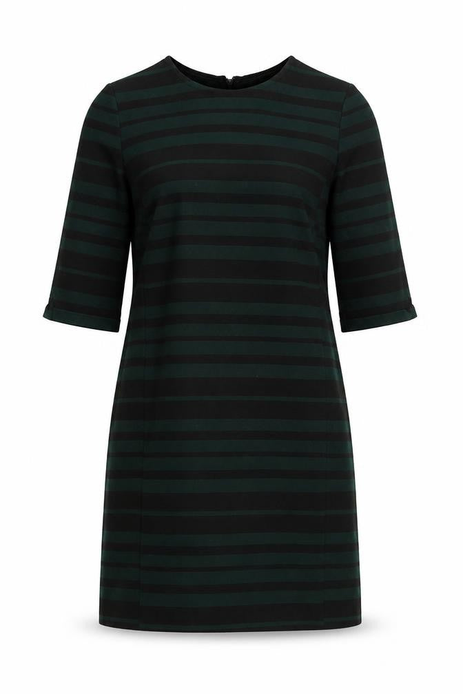Phase Eight  Womens Green Striped  T-Shirt Dress  Size 10