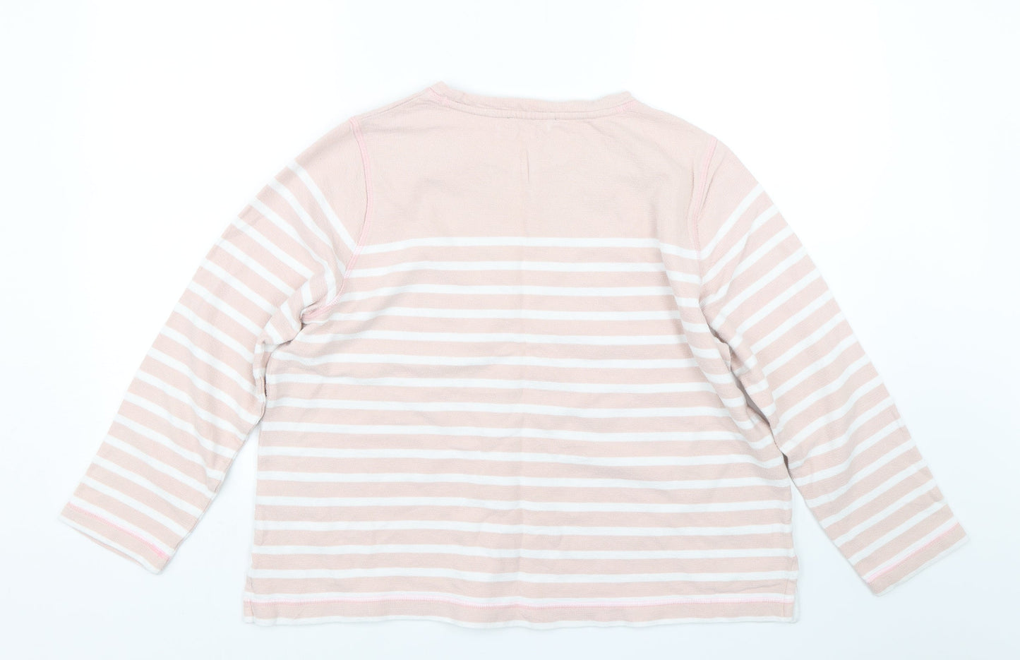 M&S Womens Pink Striped  Pullover Jumper Size 16