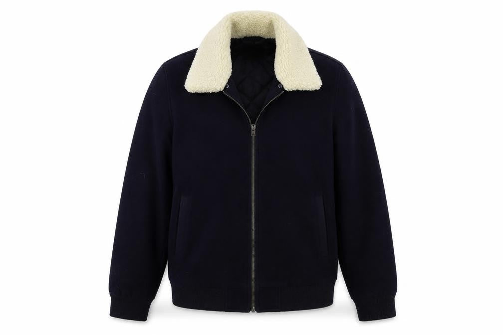 Front view of ASOS women’s blue jacket coat, size M