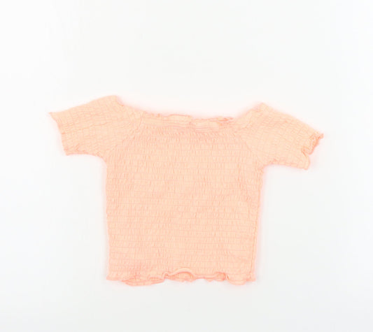 Primark  Girls Orange   Basic T-Shirt Size 4-5 Years