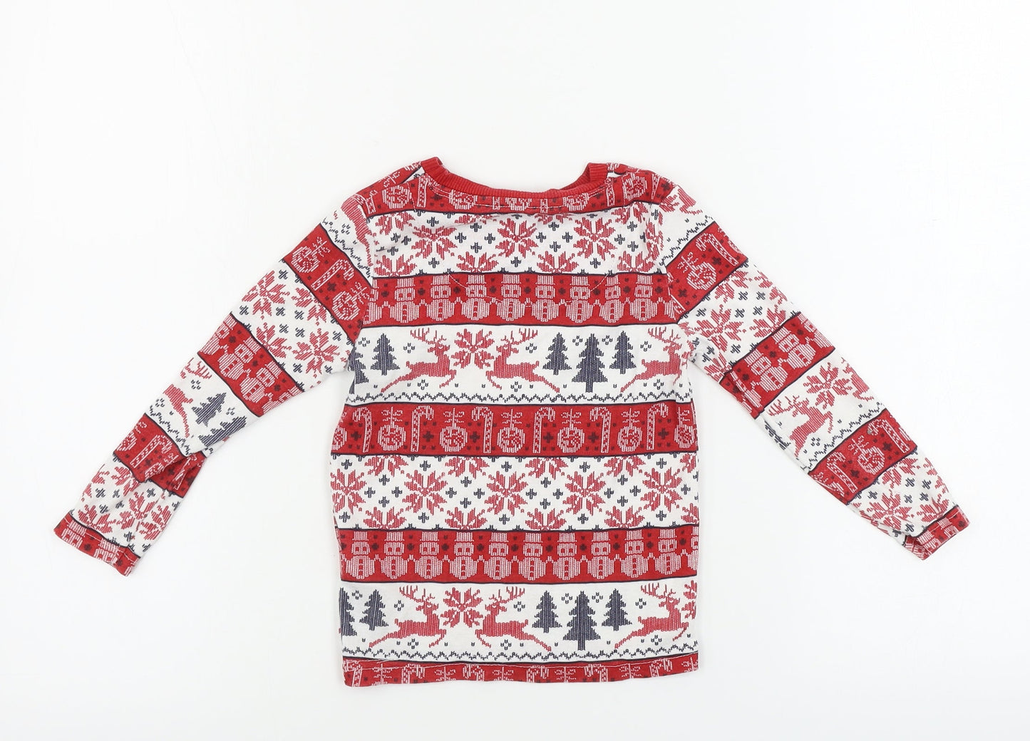 Primark  Boys Red Geometric  Basic T-Shirt Size 3-4 Years