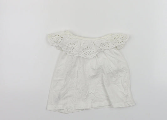 Primark  Girls White   Basic T-Shirt Size 2-3 Years