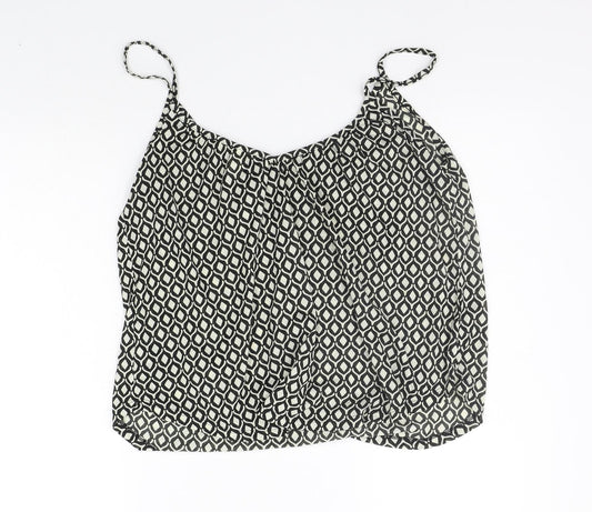 H&M Womens Beige Geometric  Basic Tank Size S