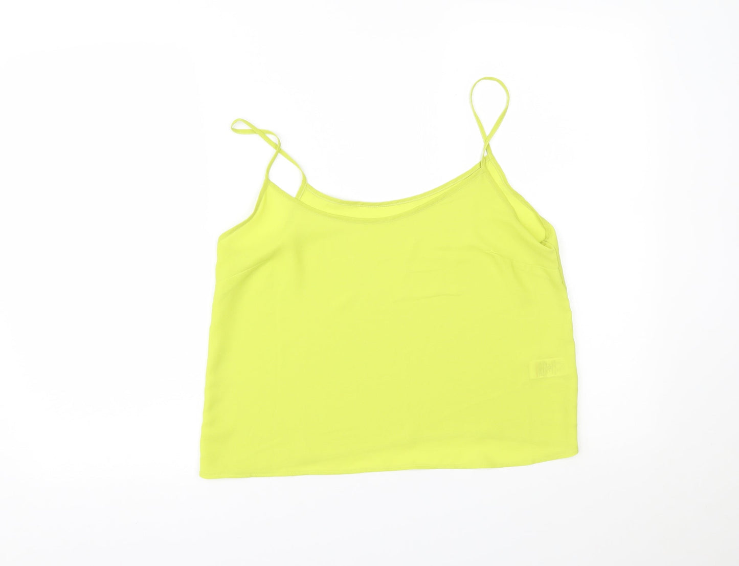 NEXT Womens Green  Chiffon Cropped T-Shirt Size 10