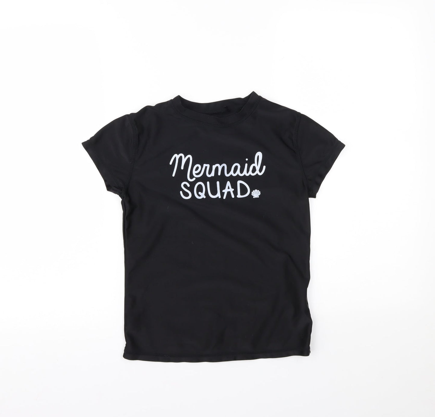 Wave Zone Girls Black   Basic T-Shirt Size 12 Years