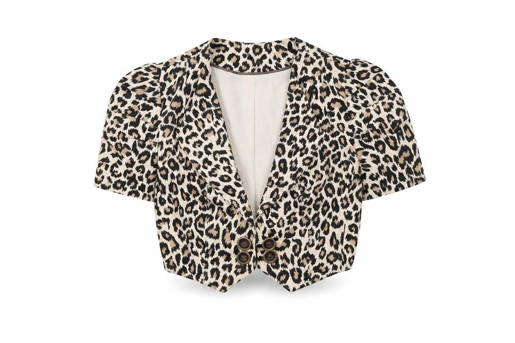 G:21 Womens Beige Animal Print  Cardigan Jumper Size 4