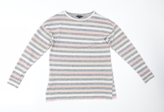 Peacocks Womens Multicoloured Striped  Pullover Jumper Size 8