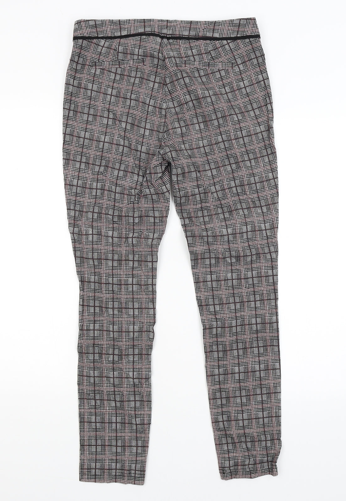 Dorothy Perkins Womens Grey Plaid  Trousers  Size 10 L27 in