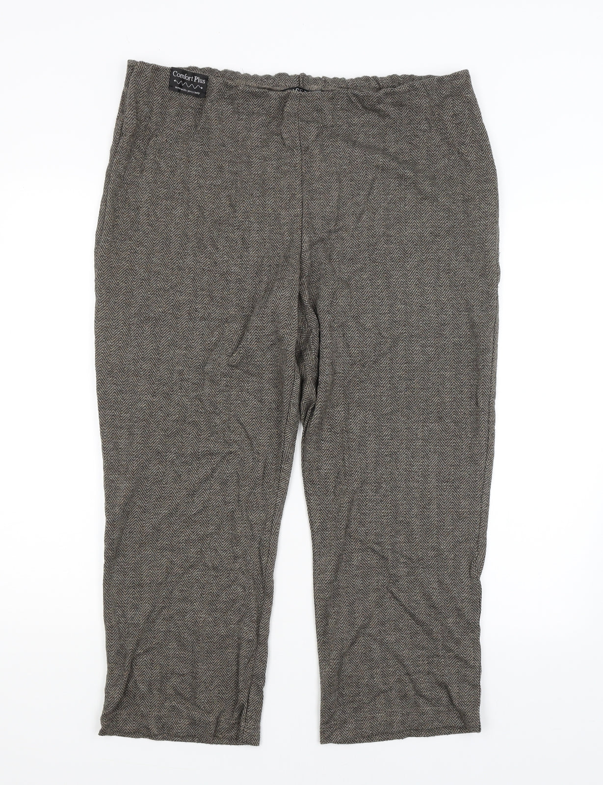 Classics Womens Brown   Cropped Trousers Size 18 L26 in